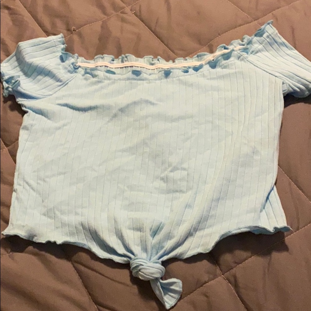 Over the shoulder cropped top